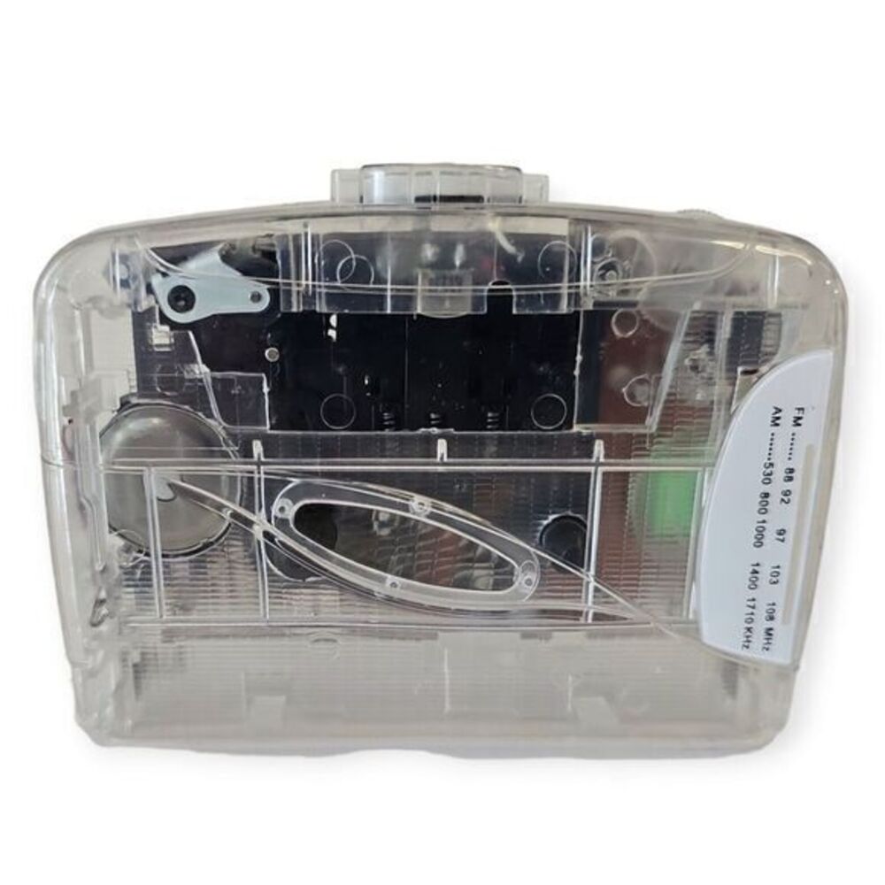Rare Clear Jensen AM/FM‎ Cassette Walkman TJ-CAS-CLR Portable Radio